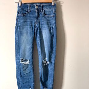 american eagle mid rise skinny jeans